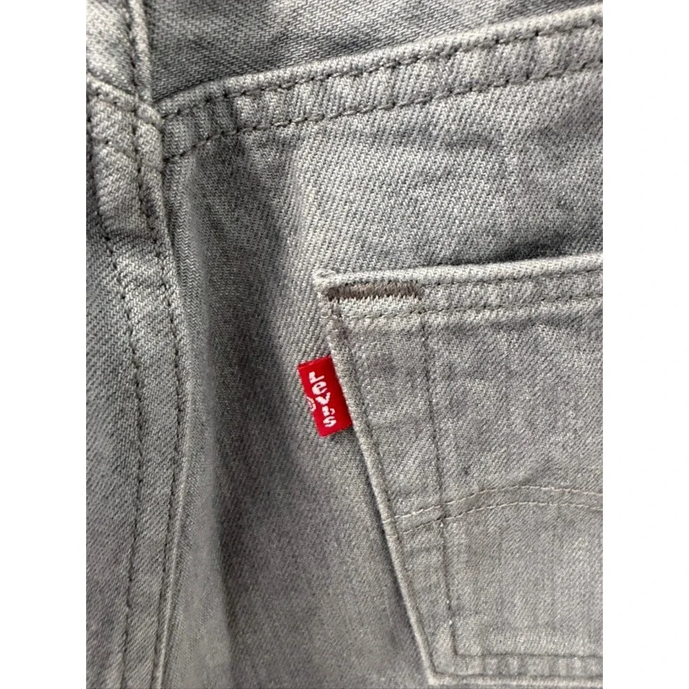 Levis 501 Original Fit Grey Straight Leg Denim Jeans Mens 30x30 Button Fly